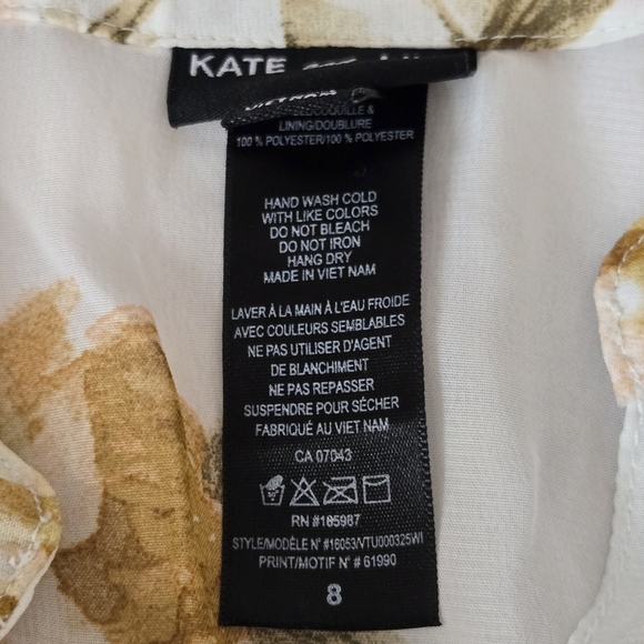 Kate & Lily Women’s Floral Chiffon Dress Size 8 Sleeveless Tiered Ruffle Skirt - Picture 8 of 15